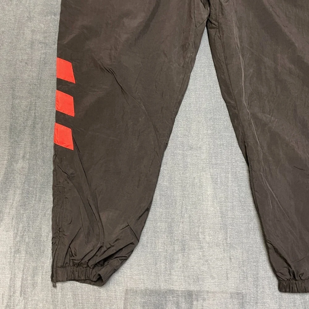 Adidas Joggers Pants Mens 36x29 Black Performance Athletic Ankle Zip Tapered Leg